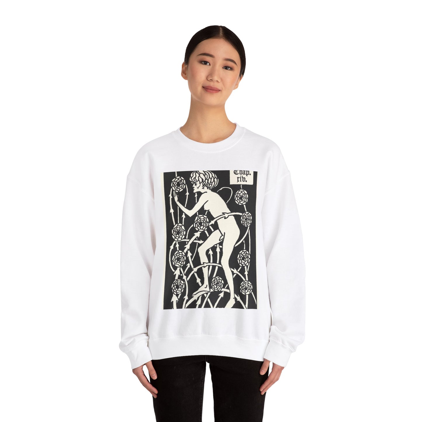Hermaphroditus. Aubrey Beardsley - Le Morte d'Arthur White Heavy Blend Adult Crew Neck SweatShirt