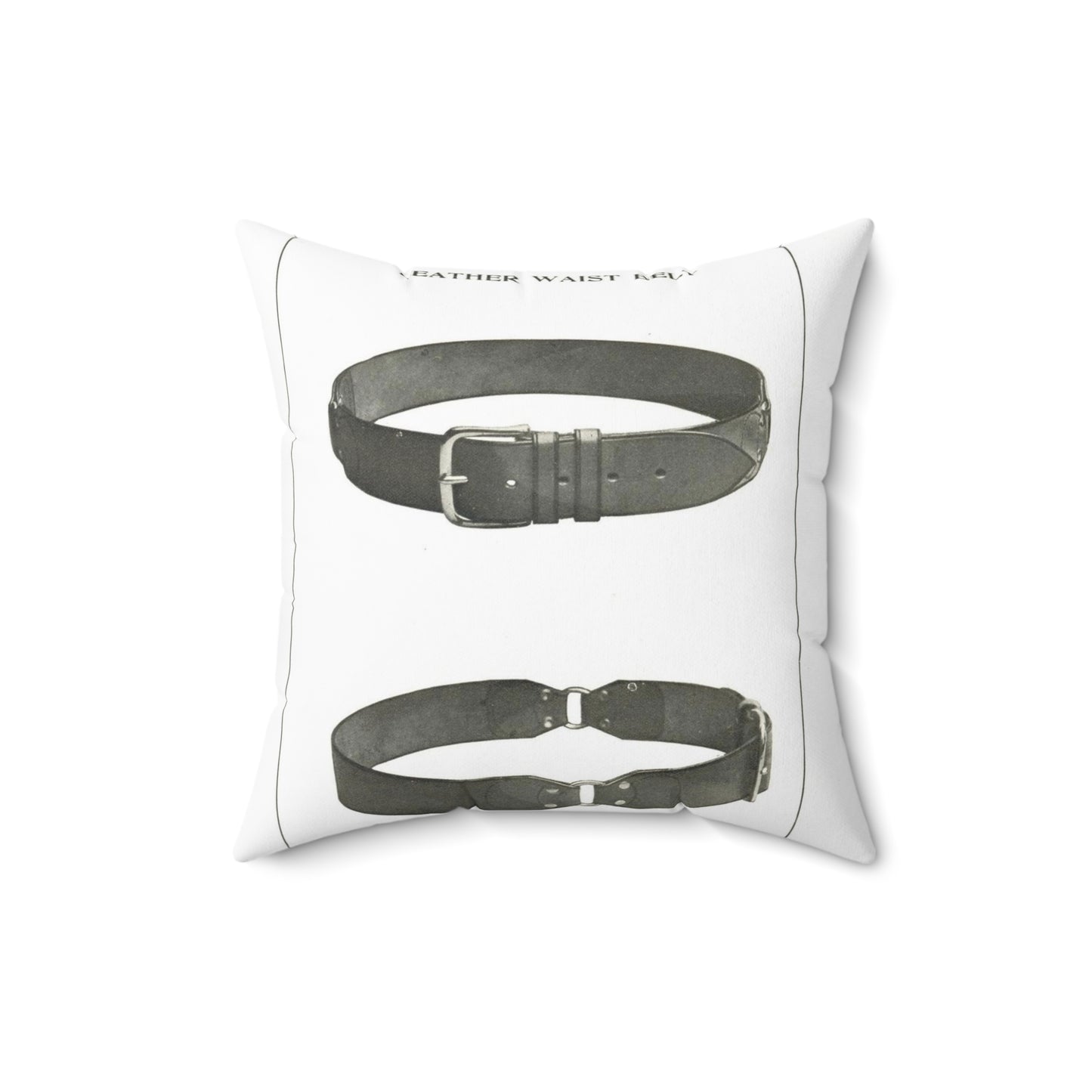 Patent drawing - Leather Waist Belt - . Public domain image Decorative Accent Square Pillow