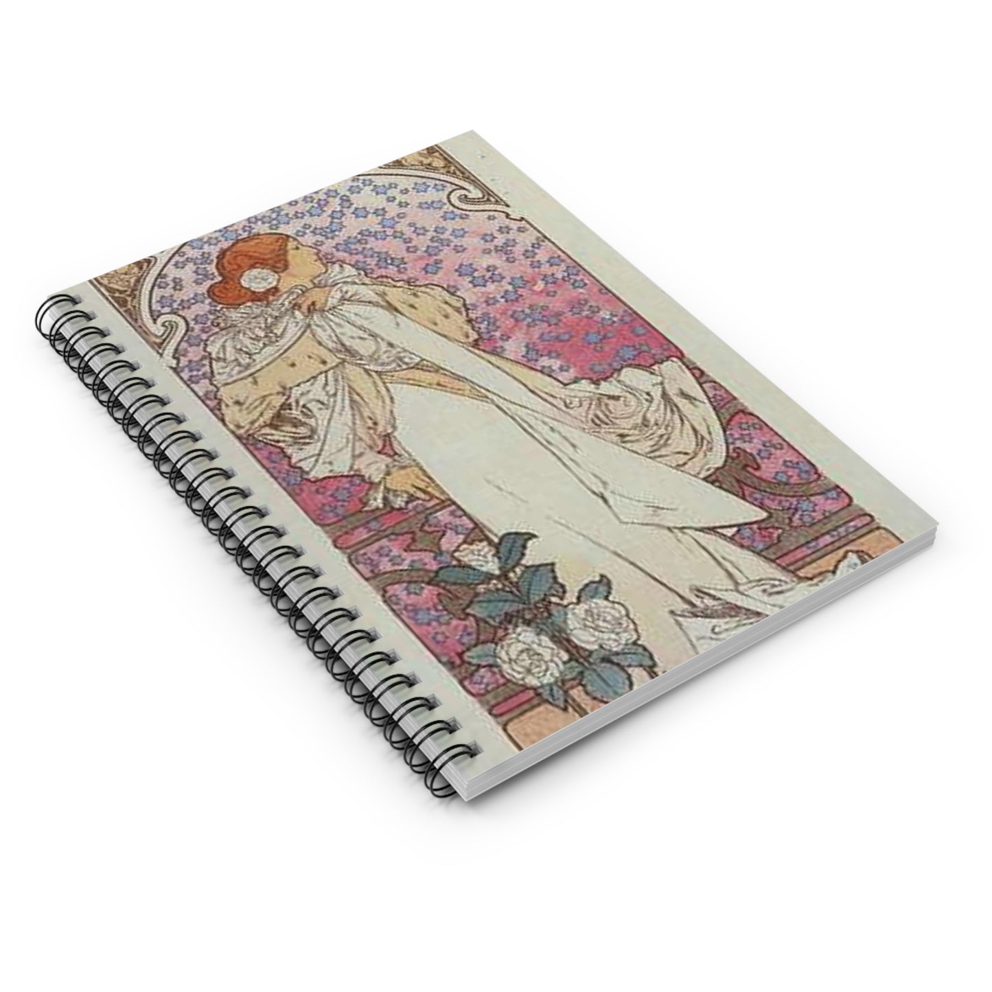 Affiche pour le Théâtre de la Renaissance, "la Dame aux Camélias". Spiral Bound Ruled Notebook with Printed Cover