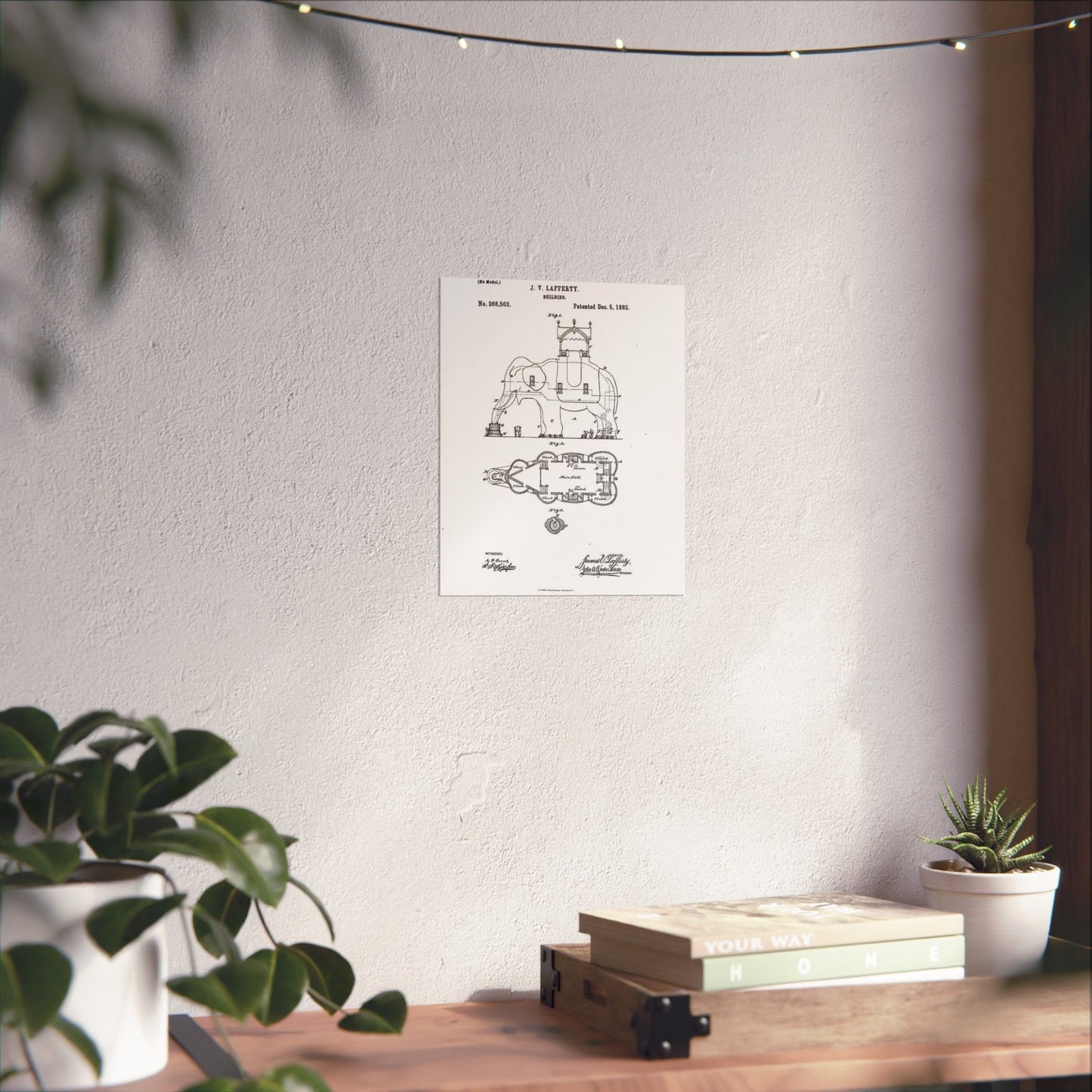 Patent Drawing of Engine - Lucy-USpatent268503 1882 Public domain image High Quality Matte Wall Art Poster for Home, Office, Classroom