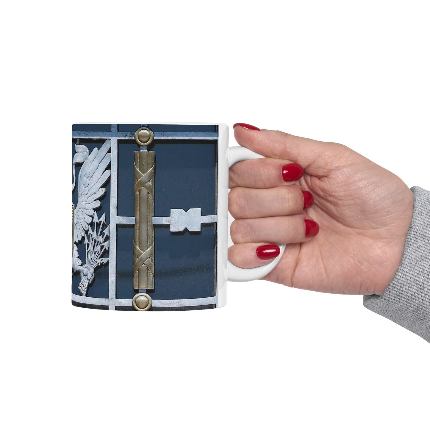 Door detail, Robert J. Nealon Federal Building and U.S. Courthouse, Scranton, Pennsylvania Beautiful Novelty Ceramic Coffee Mug 11oz