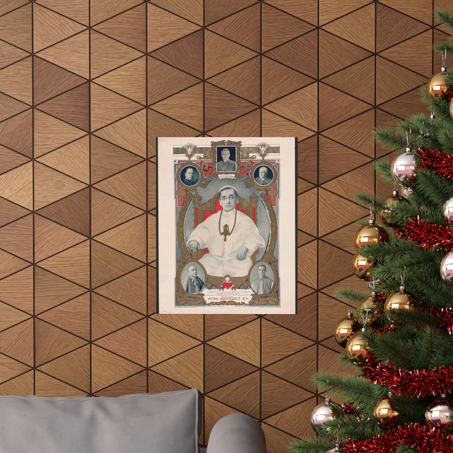 Pope Benedict XV: Cardinal Giacomo Della Chiese, Archbishop of Bologna, Elected Supreme Pontiff of the Catholic Church, September 3, 1914 High Quality Matte Wall Art Poster for Home, Office, Classroom