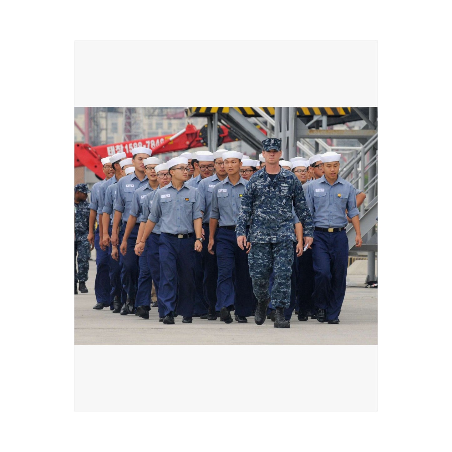 Petty Officer 1st Class Jerry Foltz escorts Republic High Quality Matte Wall Art Poster for Home, Office, Classroom