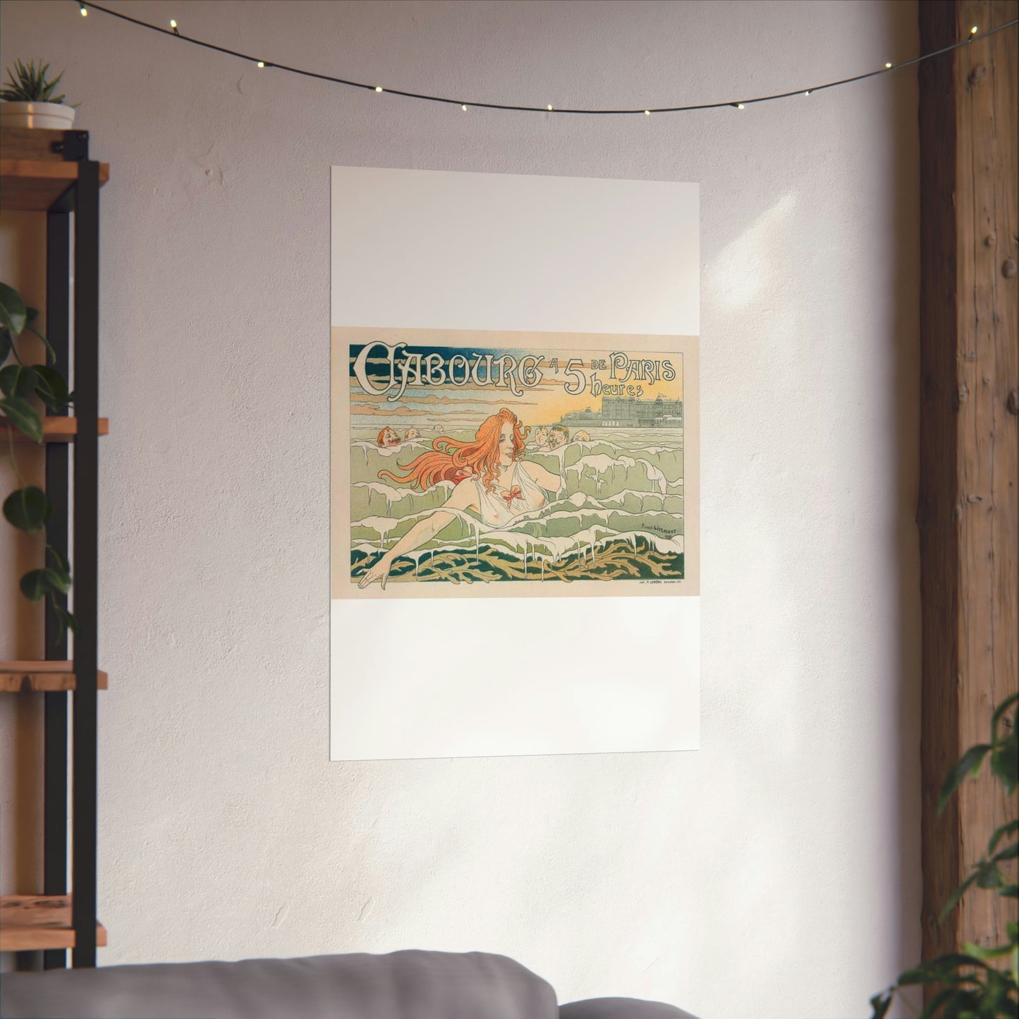 Affiche belge pour le "Casino de Cabourg". High Quality Matte Wall Art Poster for Home, Office, Classroom