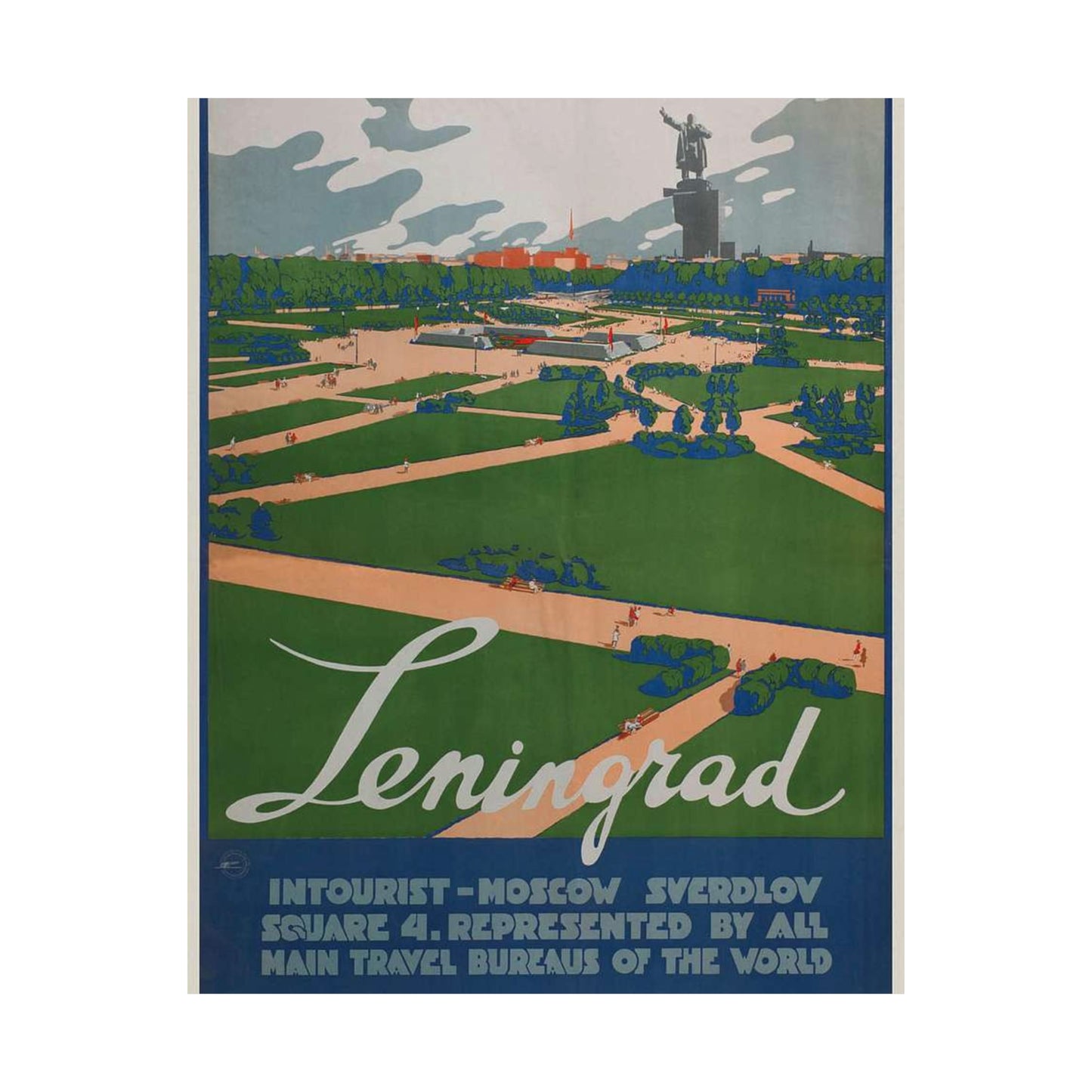 Leningrad (Travel poster), Art Deco Poster High Quality Matte Wall Art Poster for Home, Office, Classroom