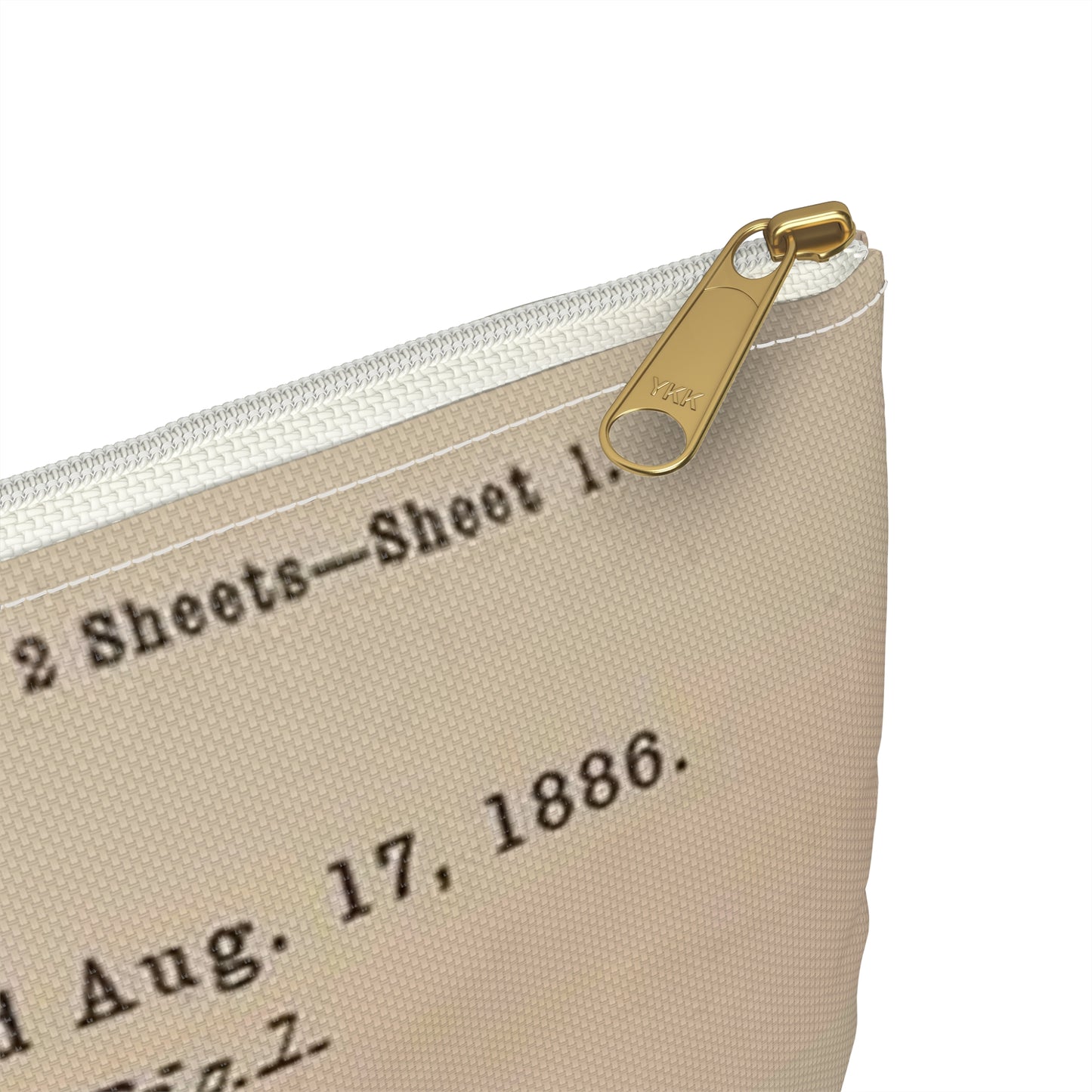 Patent Drawing of Engine - Drawing for a Collapsible Toy House Public domain image Large Organizer Pouch with Black Zipper