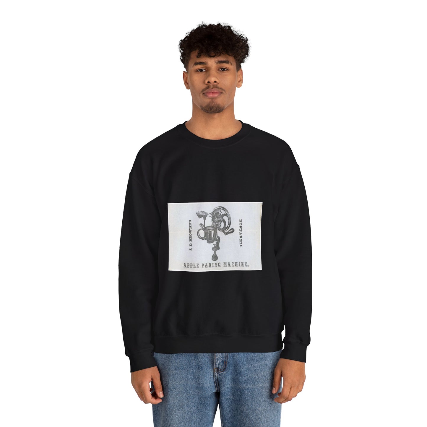 Patent Case File No. 14,800, Machine for Paring Apples, Inventor- John D. Browne - DPLA - 05c09419f4c82ee5169e19430bb1aed0 (page 15) Black Heavy Blend Adult Crew Neck SweatShirt