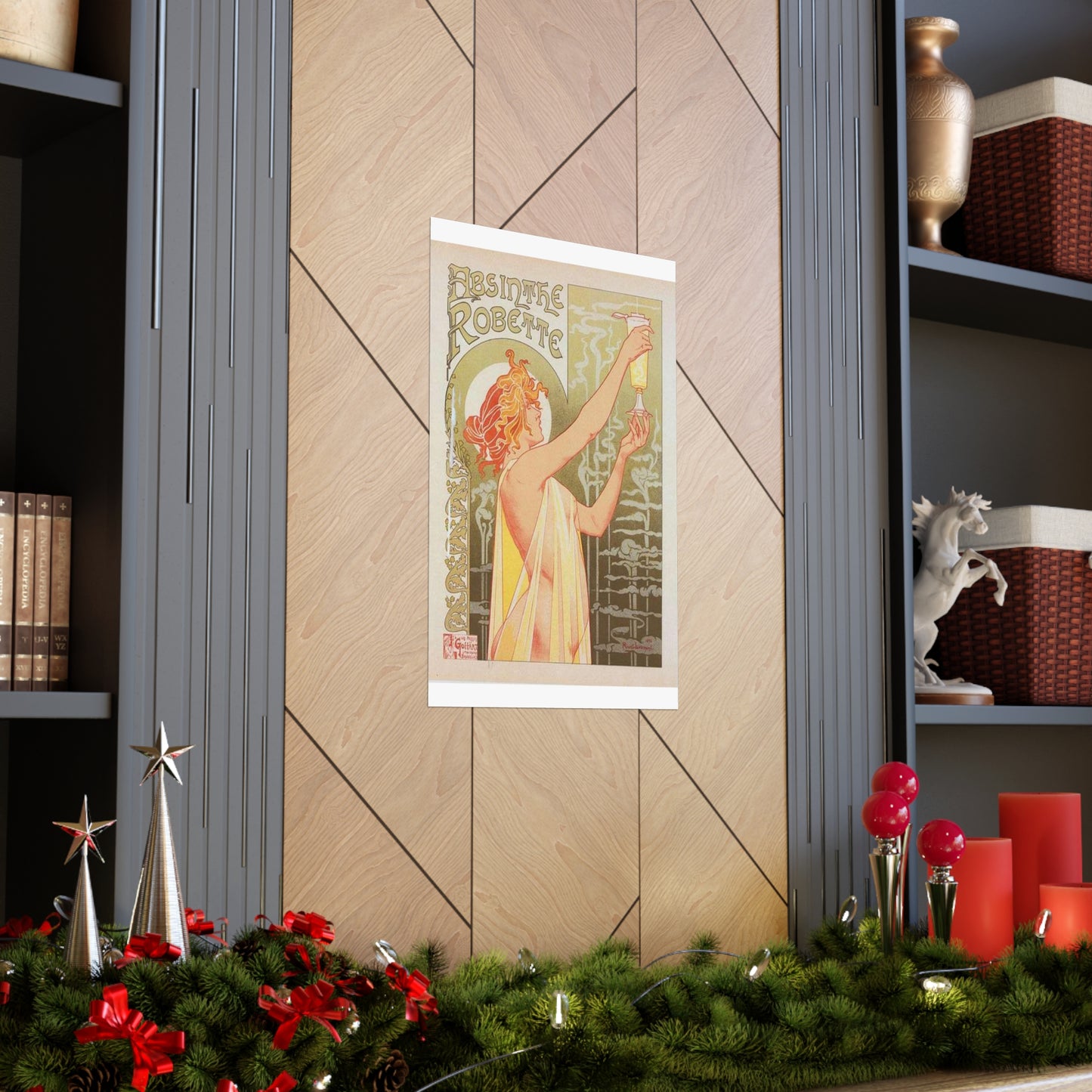 Affiche belge pour l' "Absinthe Robette". High Quality Matte Wall Art Poster for Home, Office, Classroom