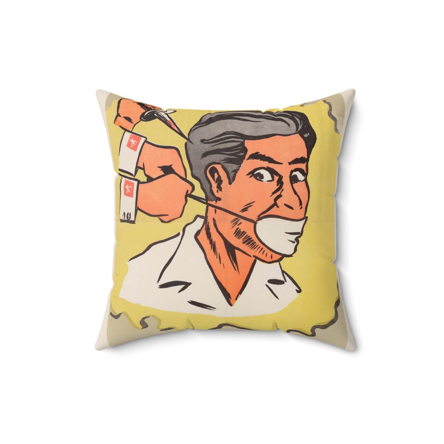 Viet Poster #6, Cold War American Propaganda poster Decorative Accent Square Pillow