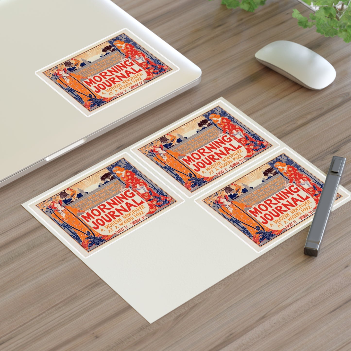 Louis Rhead - Affiche américaine pour le "Morning Journal". Laminated UV Protective Vinyl Stickers
