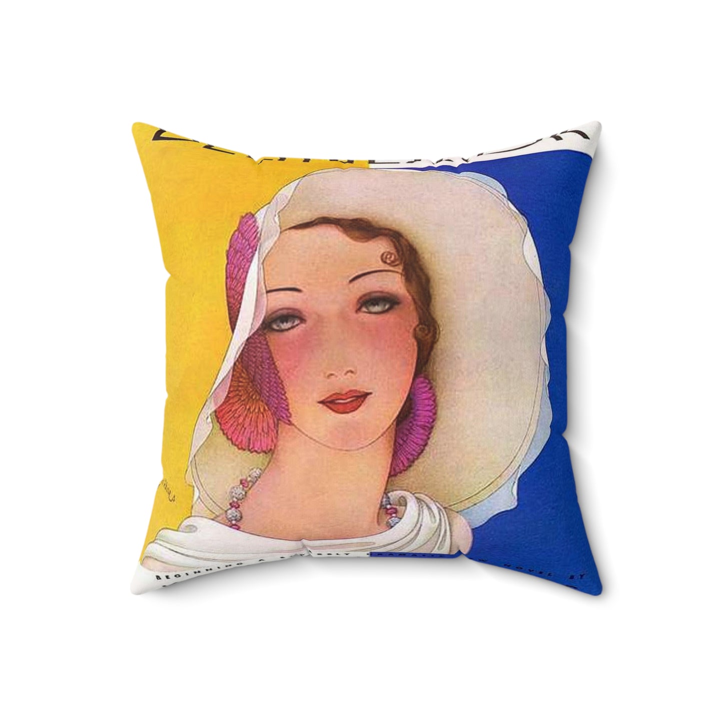 Delineator 1930-08 - Art Deco public domain image Decorative Accent Square Pillow