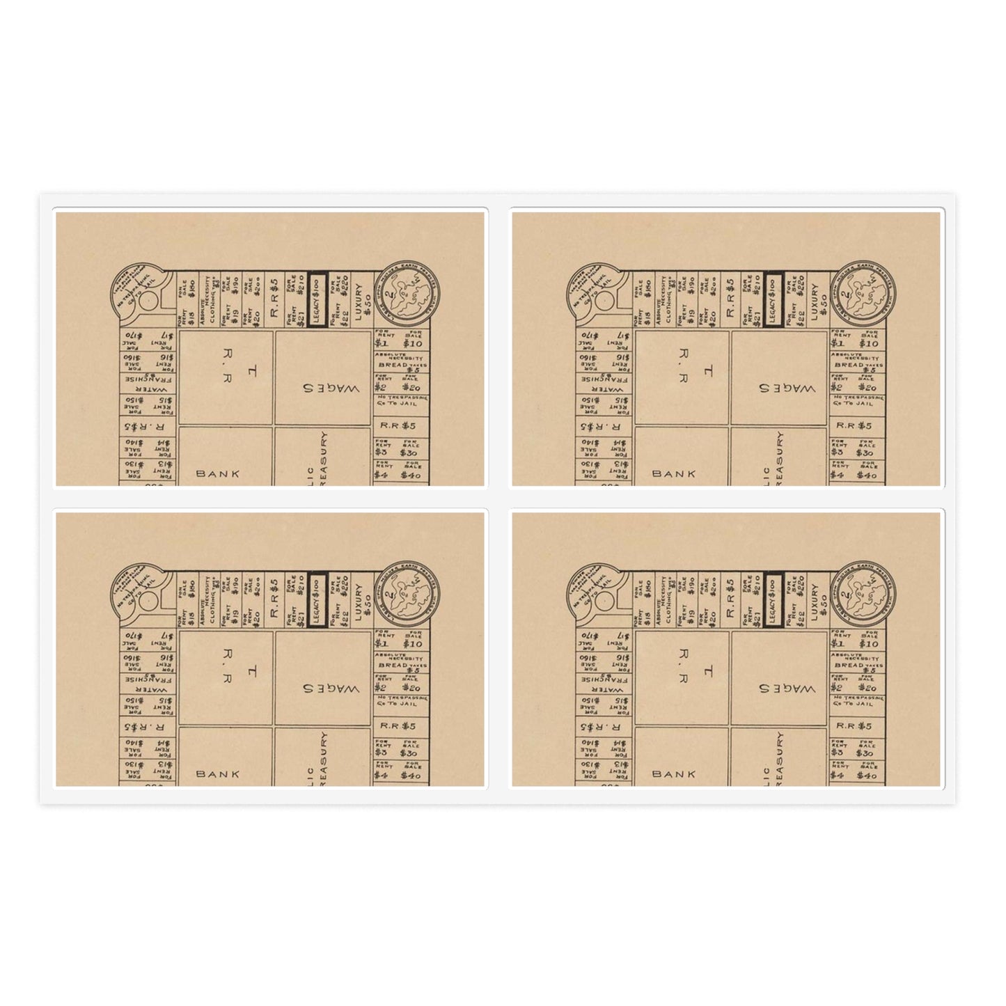 Patent Drawing of Engine - Drawing for a Game Board Public domain image Laminated UV Protective Vinyl Stickers