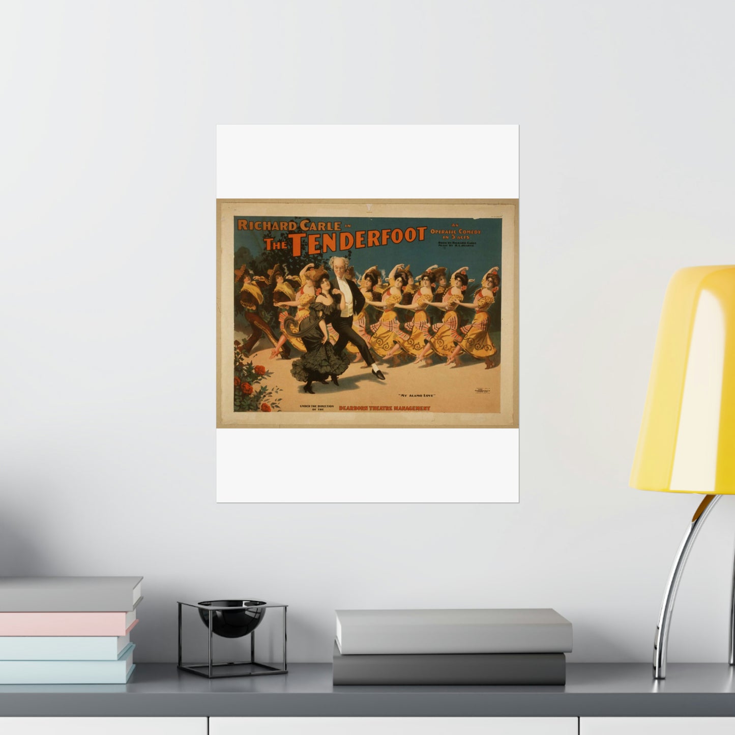 Richard Carle in The tenderfoot an operatic comedy in 3 acts : book by Richard Carle ; music by H.L. Heartz. High Quality Matte Wall Art Poster for Home, Office, Classroom