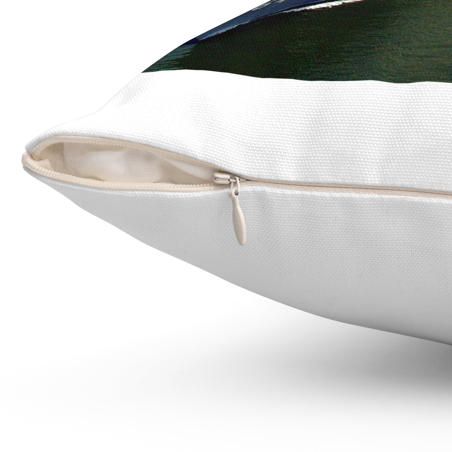 Aerial port bow view of the guided missile cruiser USS GETTYSBURG (CG 64) underway off Fort Story, Virginia Decorative Accent Square Pillow