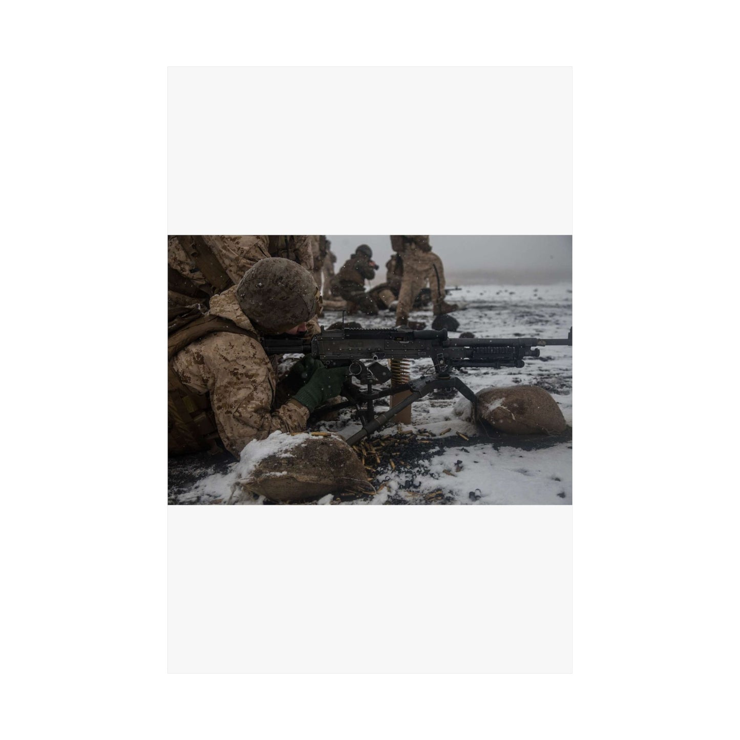 U.S. Marine Corps Lance Cpl. Jimmy Medders, a machine High Quality Matte Wall Art Poster for Home, Office, Classroom
