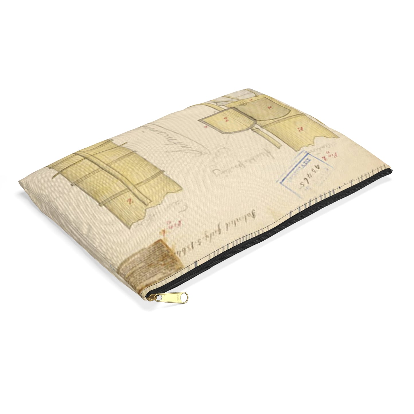 Patent drawing - Drawing of Submarine Telescope Public domain image Large Organizer Pouch with Black Zipper