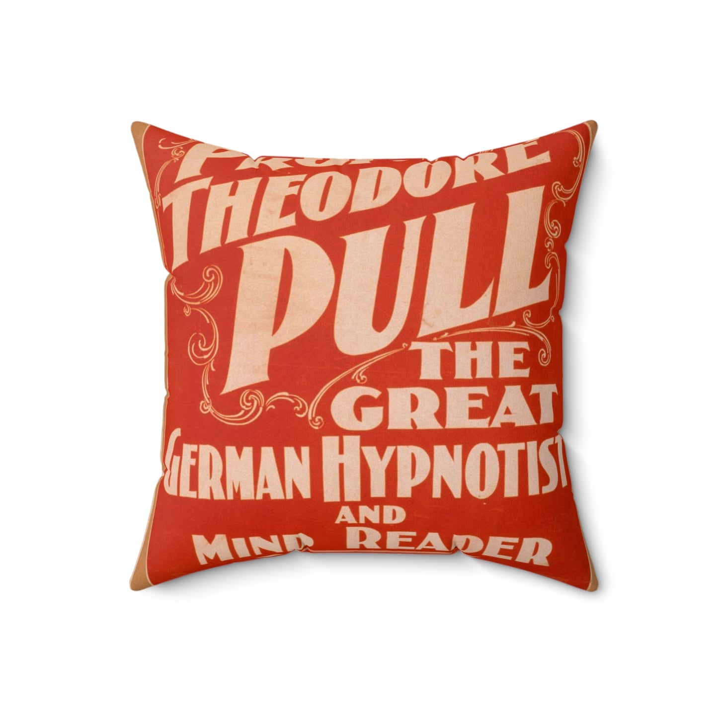 Prof. Theodore Pull, the great German hypnotist and mind reader Decorative Accent Square Pillow