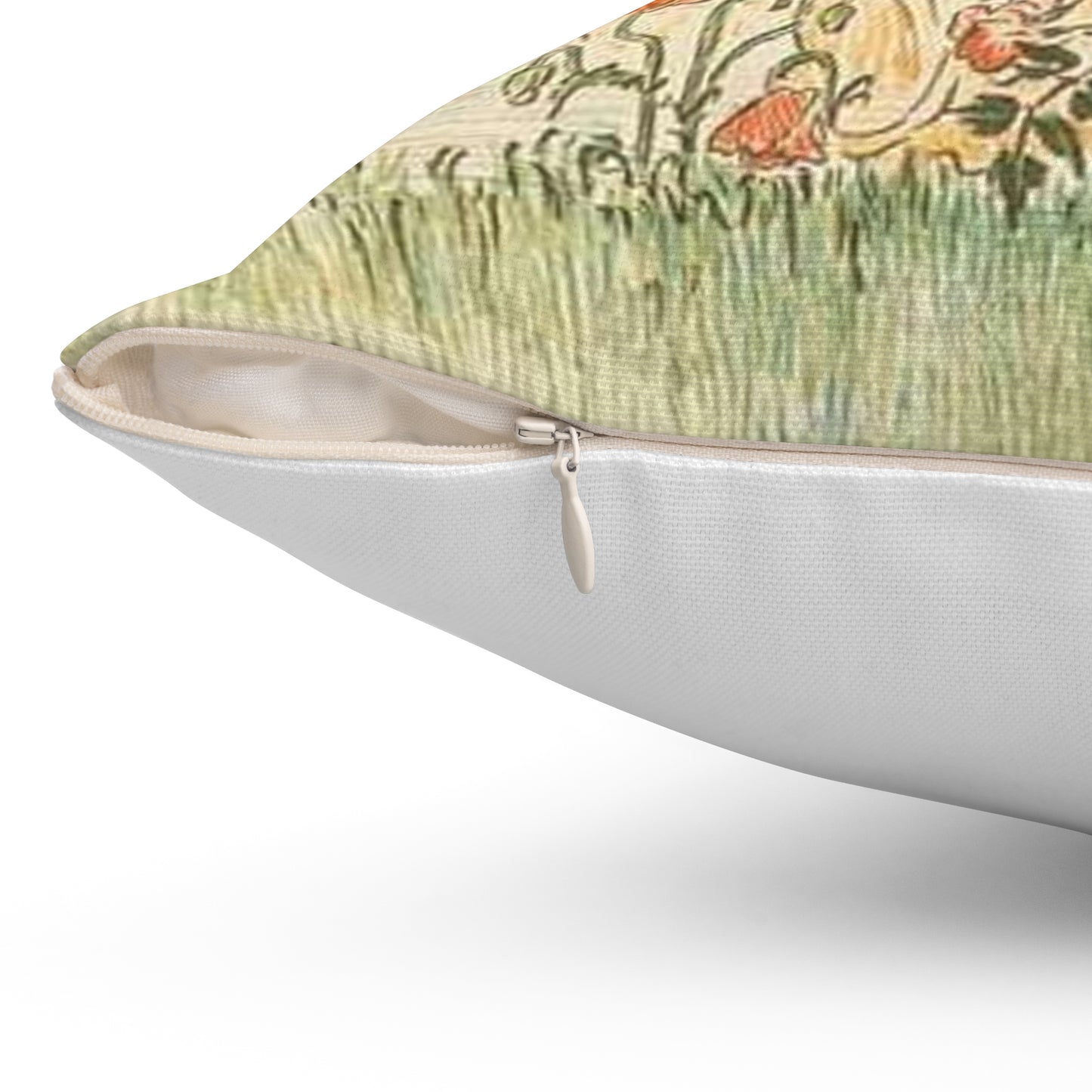 Beneath the summer full-orbed moon, ruddy & gold that rose full soon." Decorative Accent Square Pillow