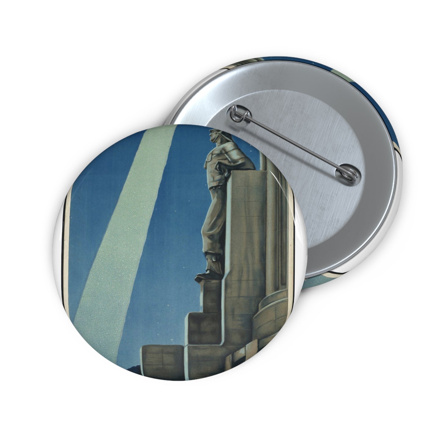 Trieste. Vintage Travel Posters, 1920s-1930s Pin Buttons with Crisp Design