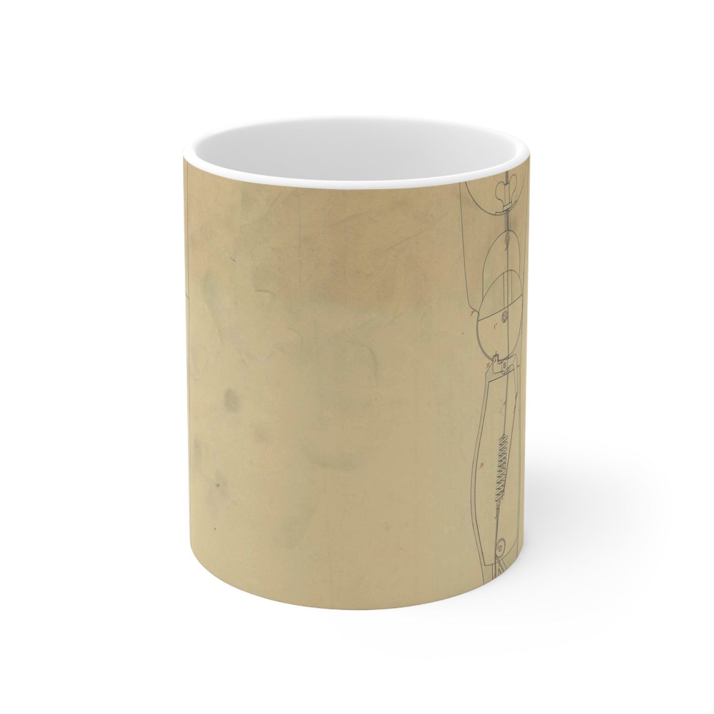 Patent drawing - for Jonathan Russell's Artificial Leg Public domain image Beautiful Novelty Ceramic Coffee Mug 11oz