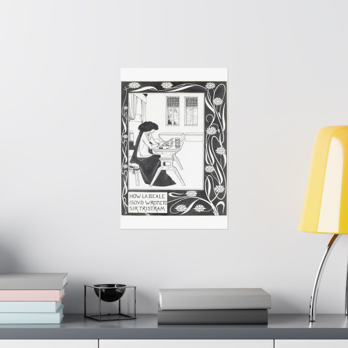 How la Beale Isoud wrote to Sir Tristram High Quality Matte Wall Art Poster for Home, Office, Classroom