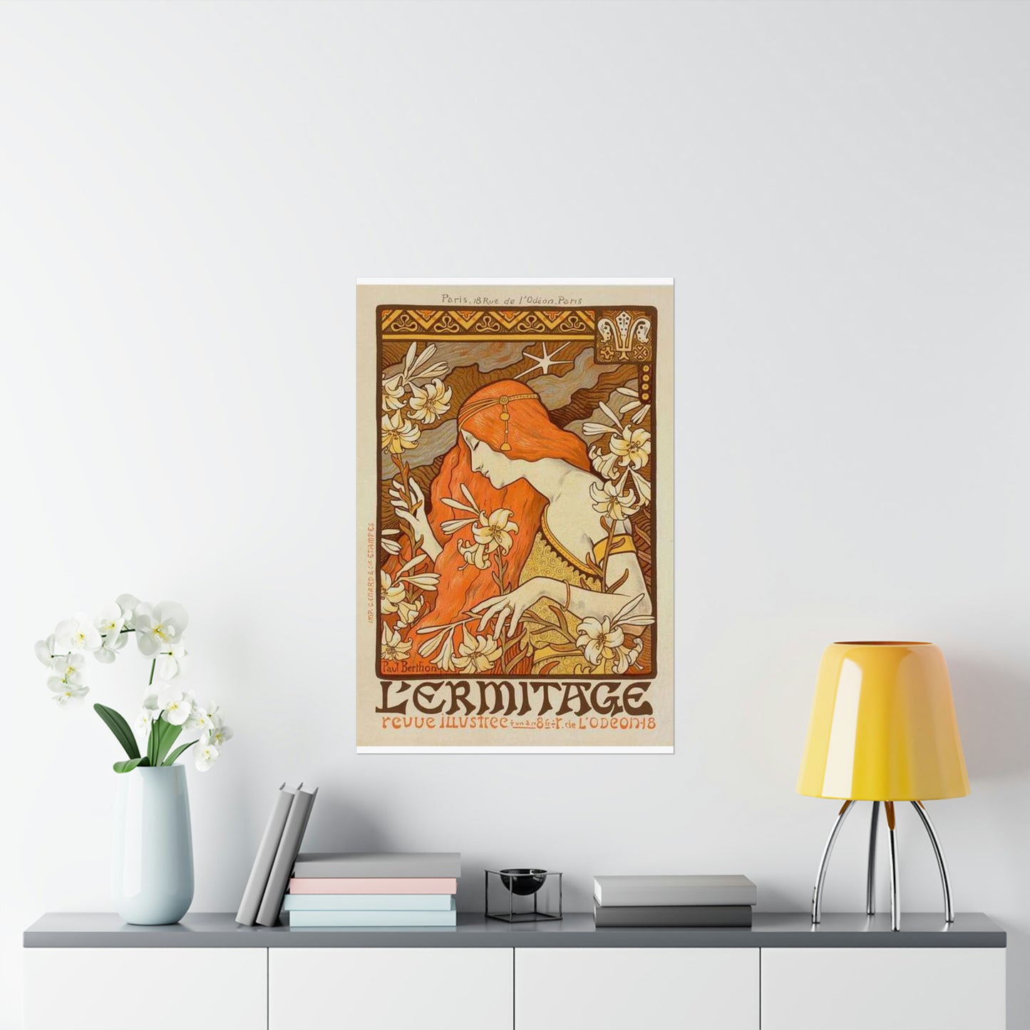 Paul Emile Berthon - Affiche pour la Revue "l'Érmitage. High Quality Matte Wall Art Poster for Home, Office, Classroom