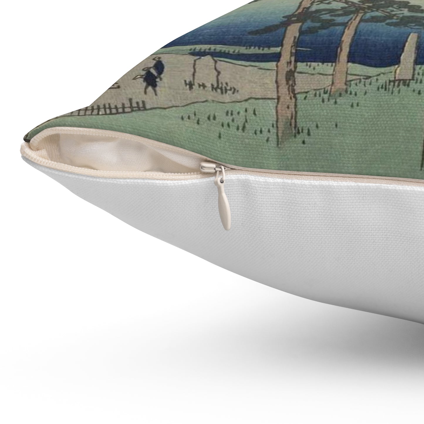 Ohiso, Andō Hiroshige - Public domain portrait drawing Decorative Accent Square Pillow