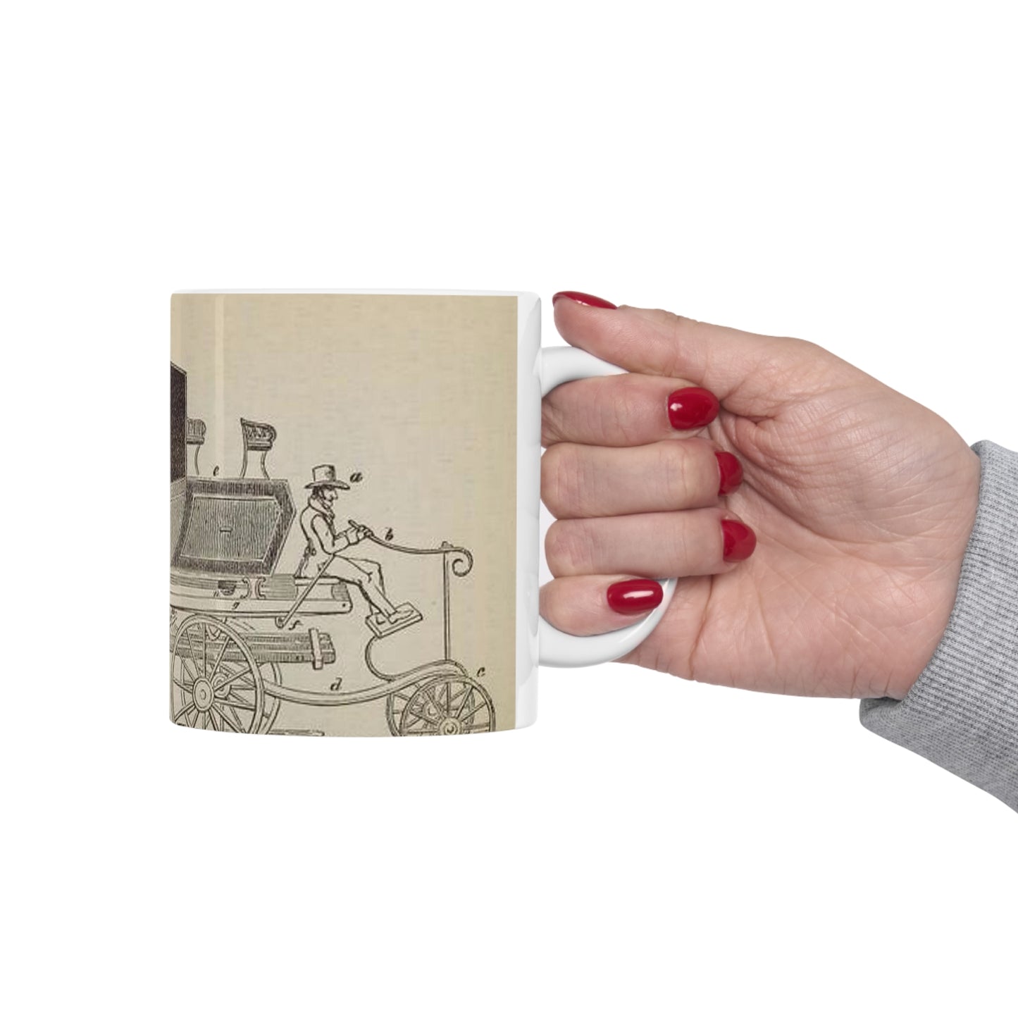 Patent Drawing of Engine - Patent steam carriage, by Mr. Goldsworthy Gurney, of Argyle Street, London, 1826 Public domain image Beautiful Novelty Ceramic Coffee Mug 11oz