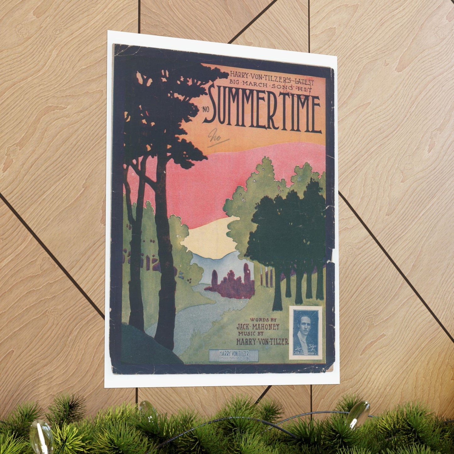 Summertime, musical notation - Public domain American sheet music High Quality Matte Wall Art Poster for Home, Office, Classroom