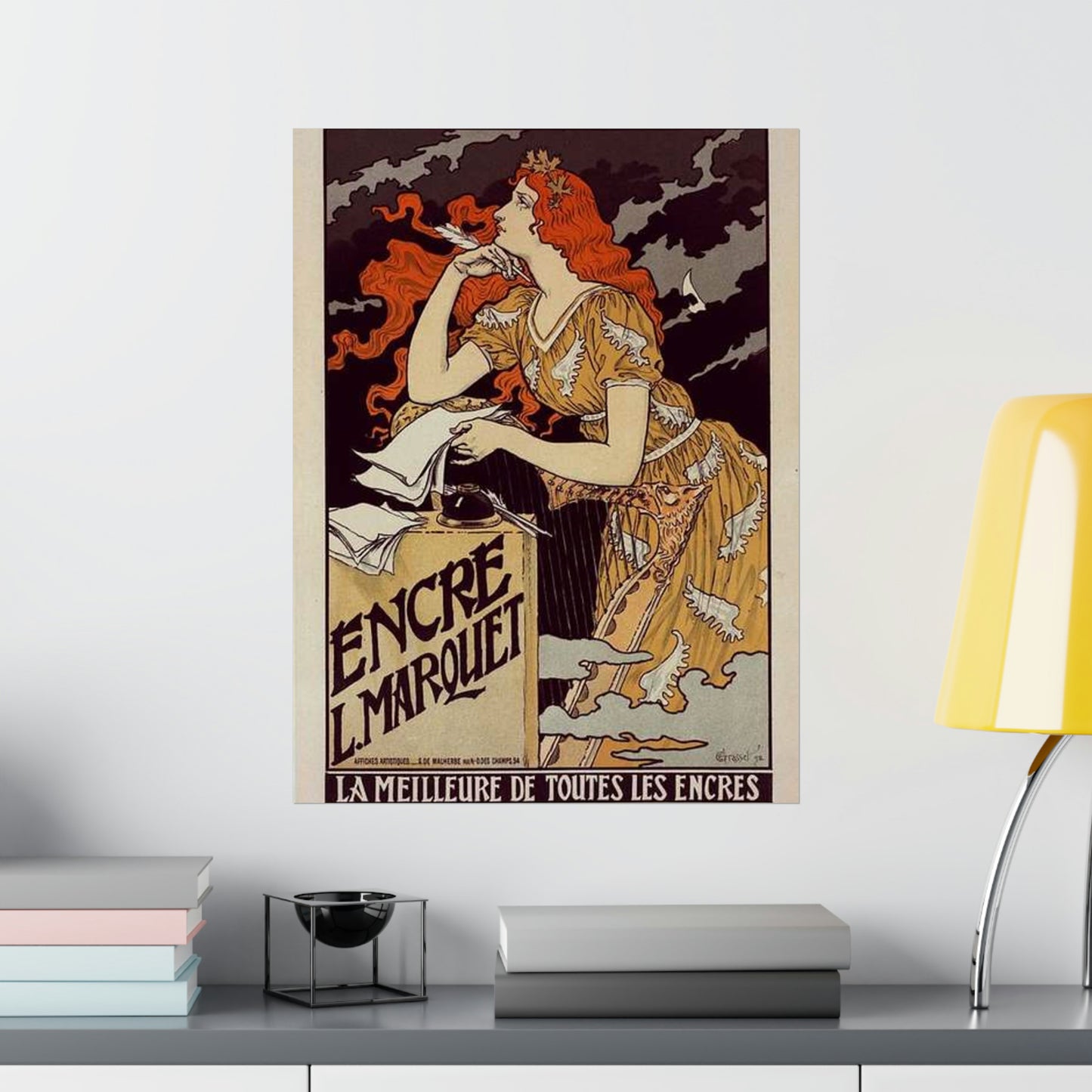 Affiche pour l' "Encre Marquet". High Quality Matte Wall Art Poster for Home, Office, Classroom