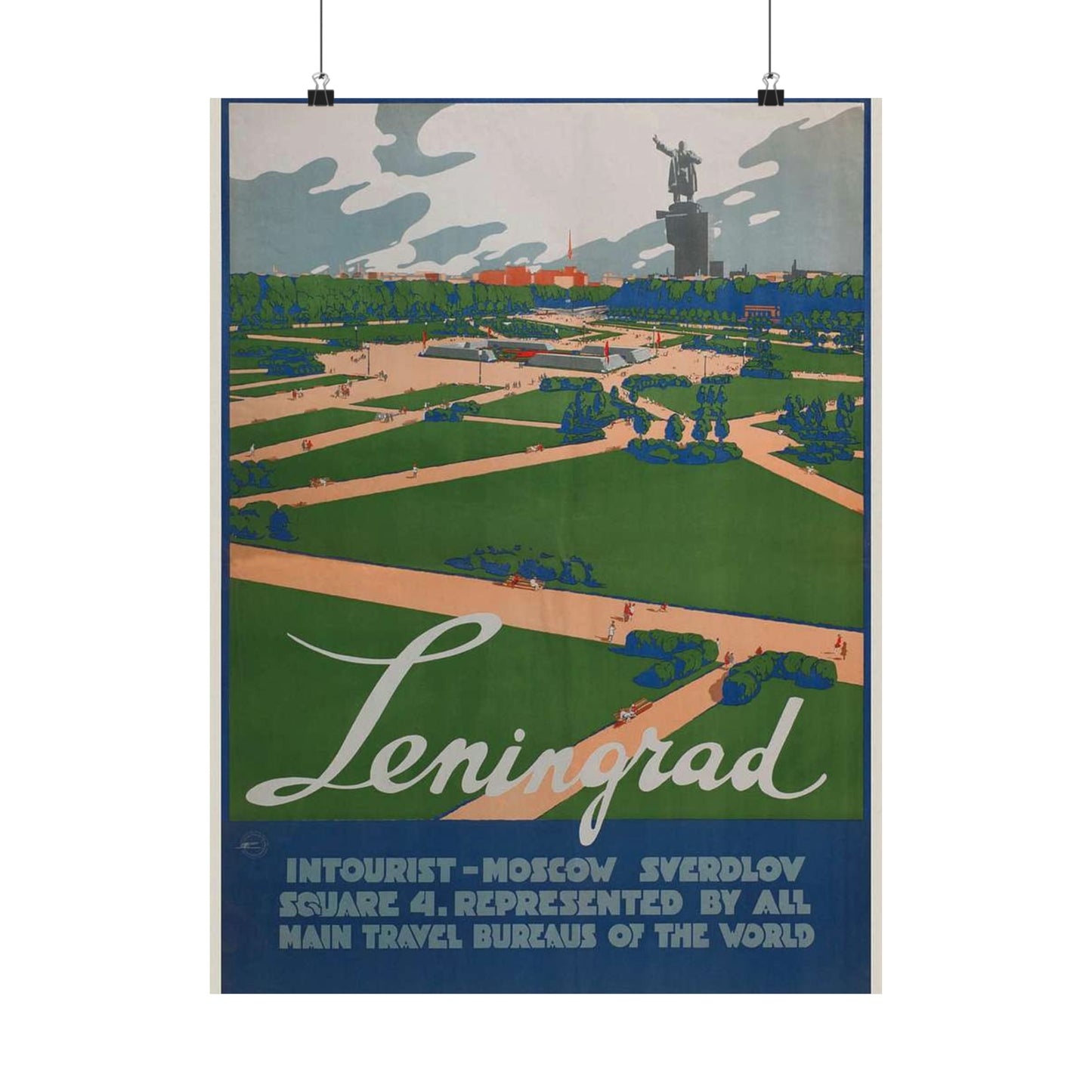 Leningrad (Travel poster), Art Deco Poster High Quality Matte Wall Art Poster for Home, Office, Classroom