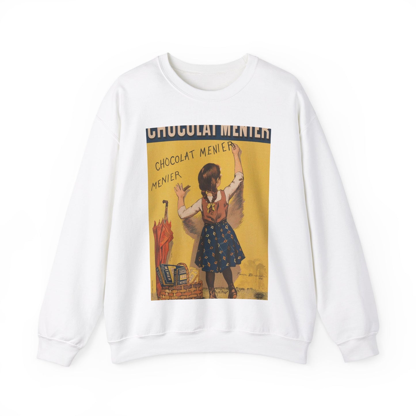 Les Maîtres de l'Affiche - 47 - Chocolat Menier (bgw20 0379) White Heavy Blend Adult Crew Neck SweatShirt