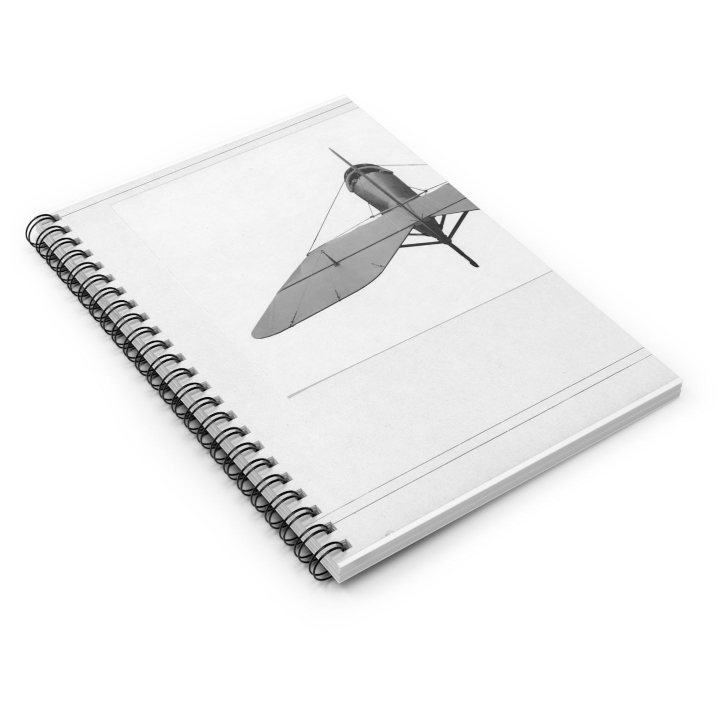 Patent drawing - Airplanes - Types - All steel manufactured by the J.W. Murray Manufacturing Company, Detroit, Michigan Public domain image Spiral Bound Ruled Notebook with Printed Cover