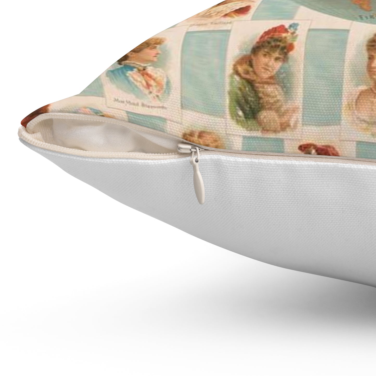 The world's beauties, first-series, Allen & Ginter, manufacturers of cigarettes, Richmond, Virginia Decorative Accent Square Pillow