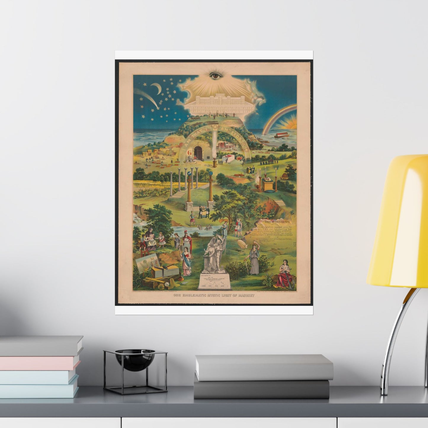 Our emblematic mystic light of masonry High Quality Matte Wall Art Poster for Home, Office, Classroom