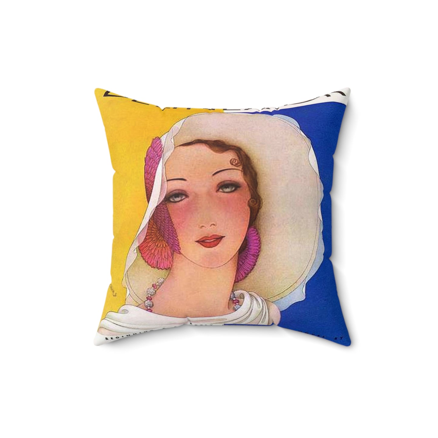 Delineator 1930-08 - Art Deco public domain image Decorative Accent Square Pillow