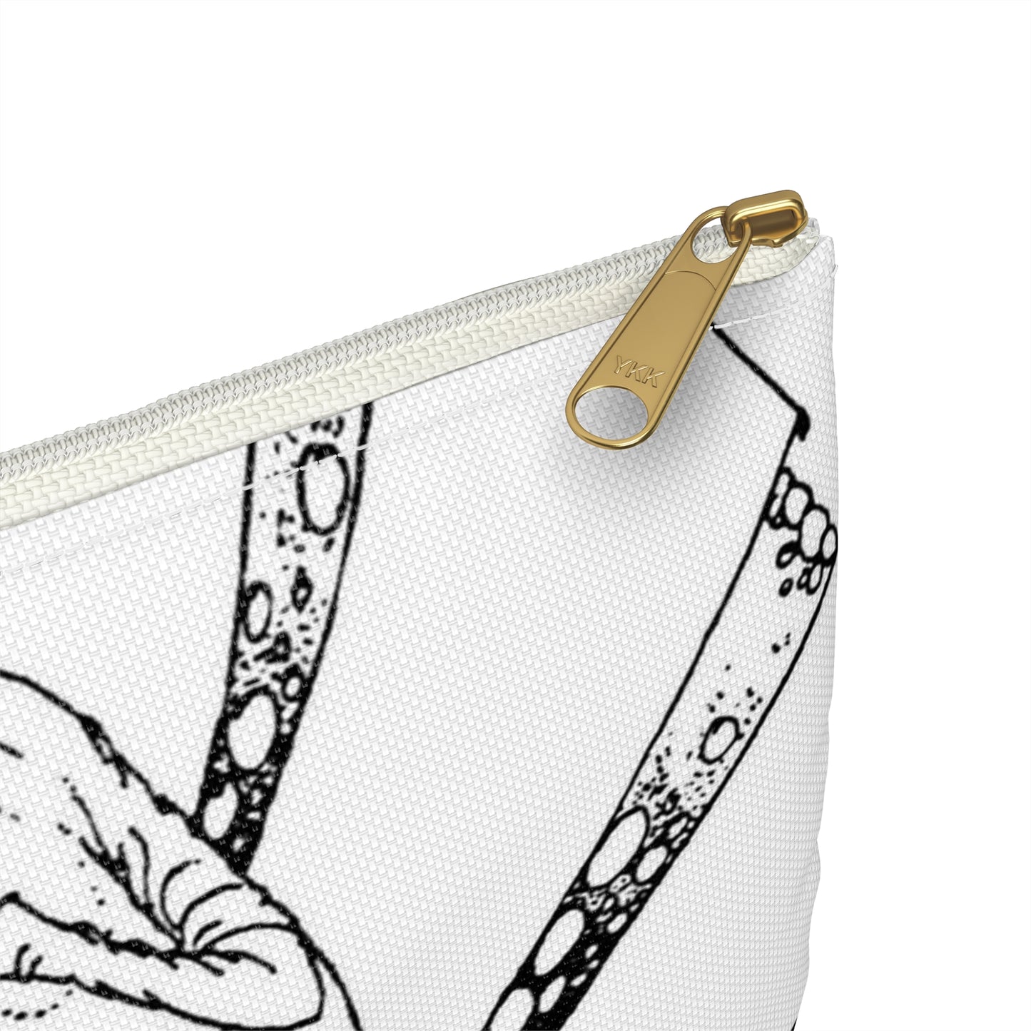 Old french fairy tales 0182 - Art nouveau public domain image Large Organizer Pouch with Black Zipper