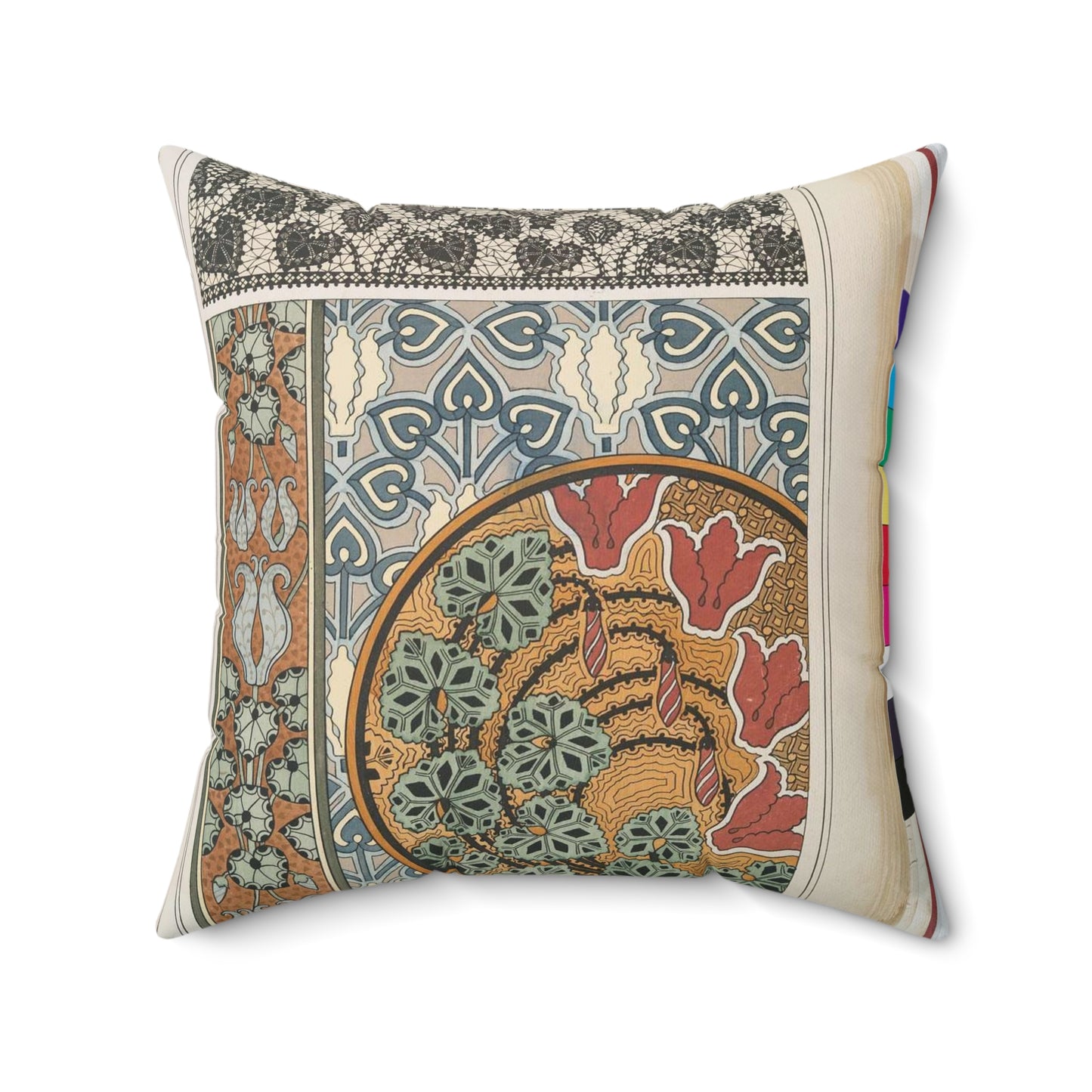 Cyclamen, E. Hervegh. Eugene Grasset, compiler Decorative Accent Square Pillow