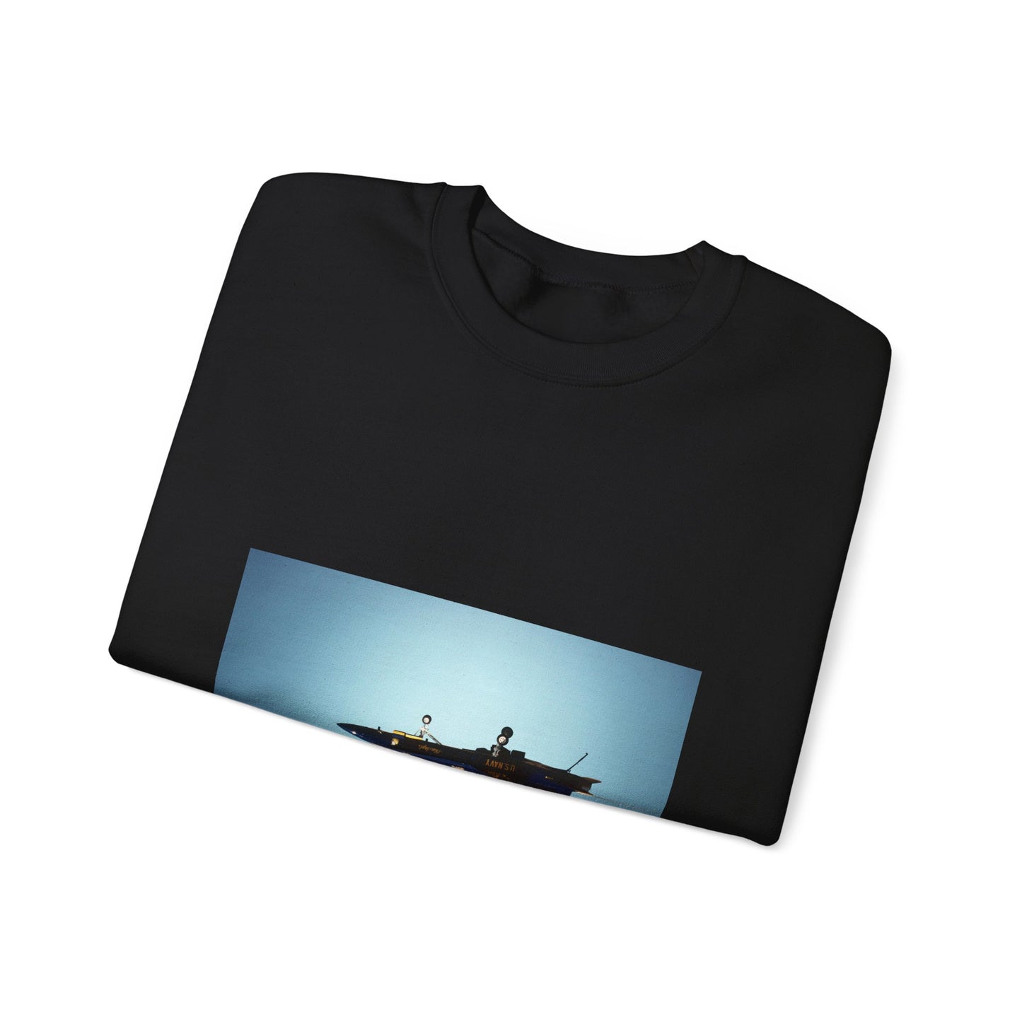 Two F/A-18A Hornet aircraft of the Blue Angels Flight Demonstration Squadron execute the Fortus maneuver during an air show Black Heavy Blend Adult Crew Neck SweatShirt
