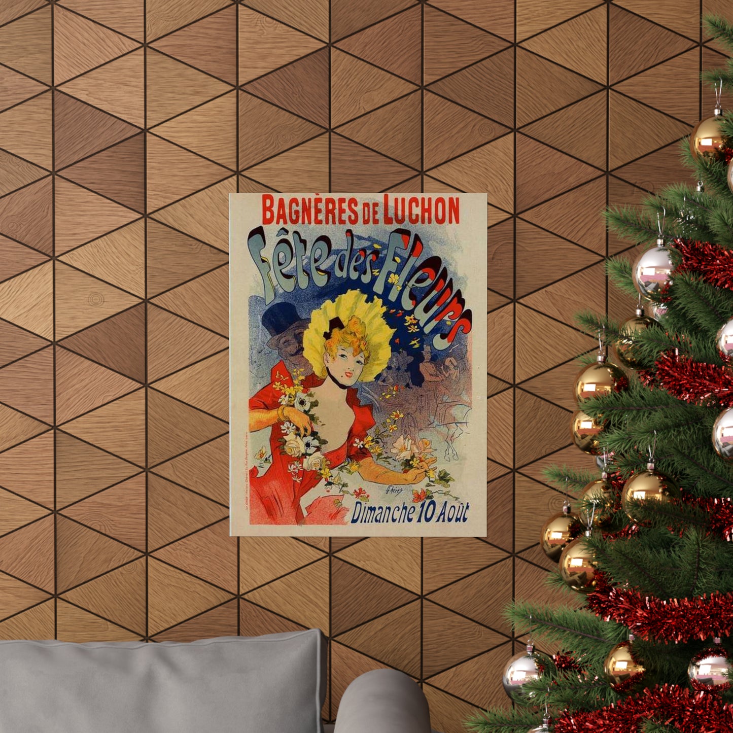 Affiche pour la "Fête des Fleurs de Bagnères-de-Luchon". High Quality Matte Wall Art Poster for Home, Office, Classroom
