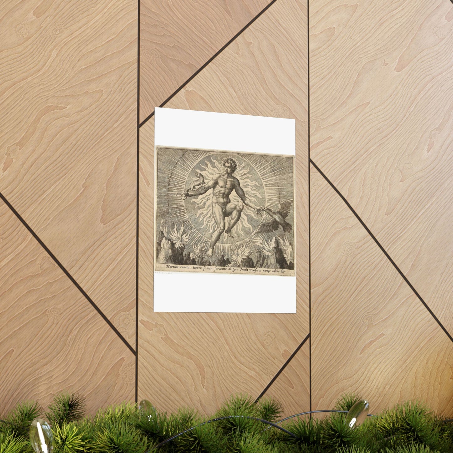 Adriaen Collaert - Vuur - Engraving, Public domain image High Quality Matte Wall Art Poster for Home, Office, Classroom
