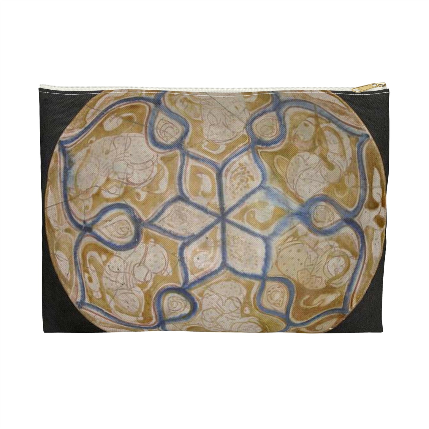 Bowl, Iran, 12th century - Public domain photo of museum object Large Organizer Pouch with Black Zipper