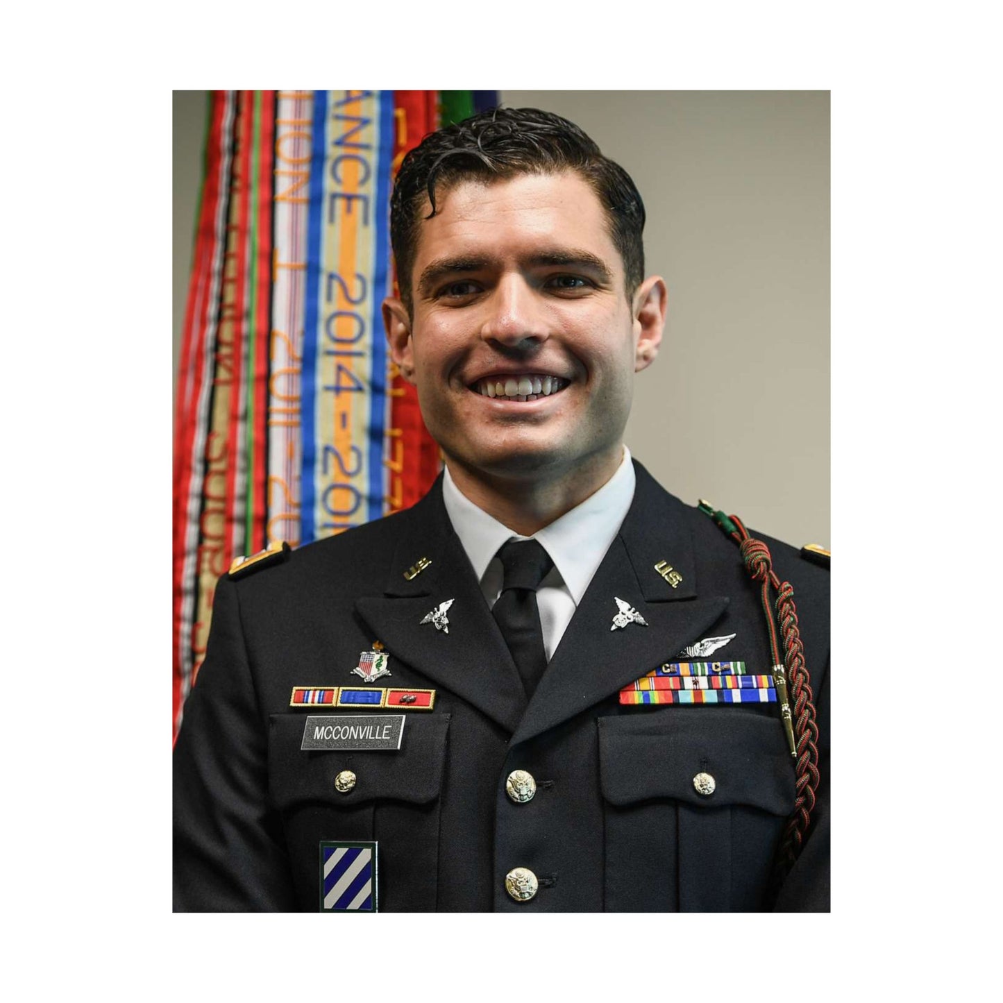 Cpt. Ryan McConville poses for a photo during his promotion High Quality Matte Wall Art Poster for Home, Office, Classroom