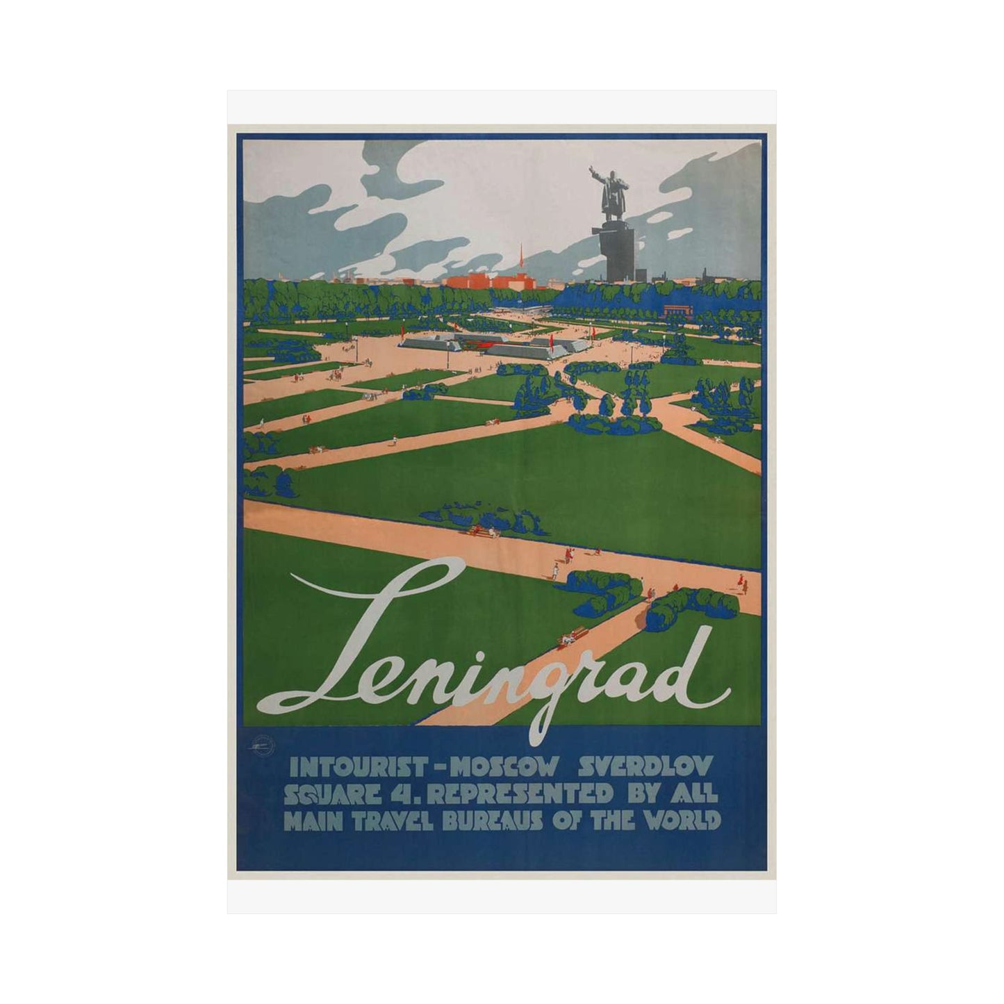 Leningrad (Travel poster), Art Deco Poster High Quality Matte Wall Art Poster for Home, Office, Classroom