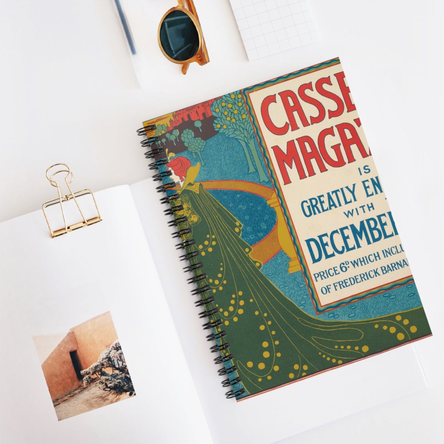 Louis Rhead - Cassell's Magazine: December Spiral Bound Ruled Notebook with Printed Cover