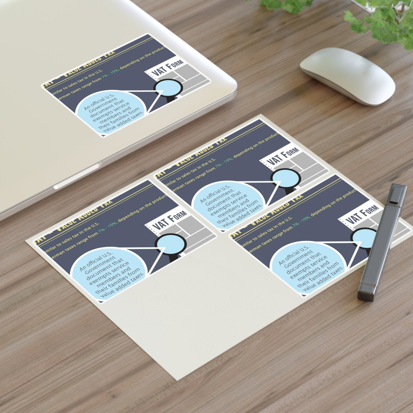 What is VAT? - A poster with a lot of different things on it Laminated UV Protective Vinyl Stickers