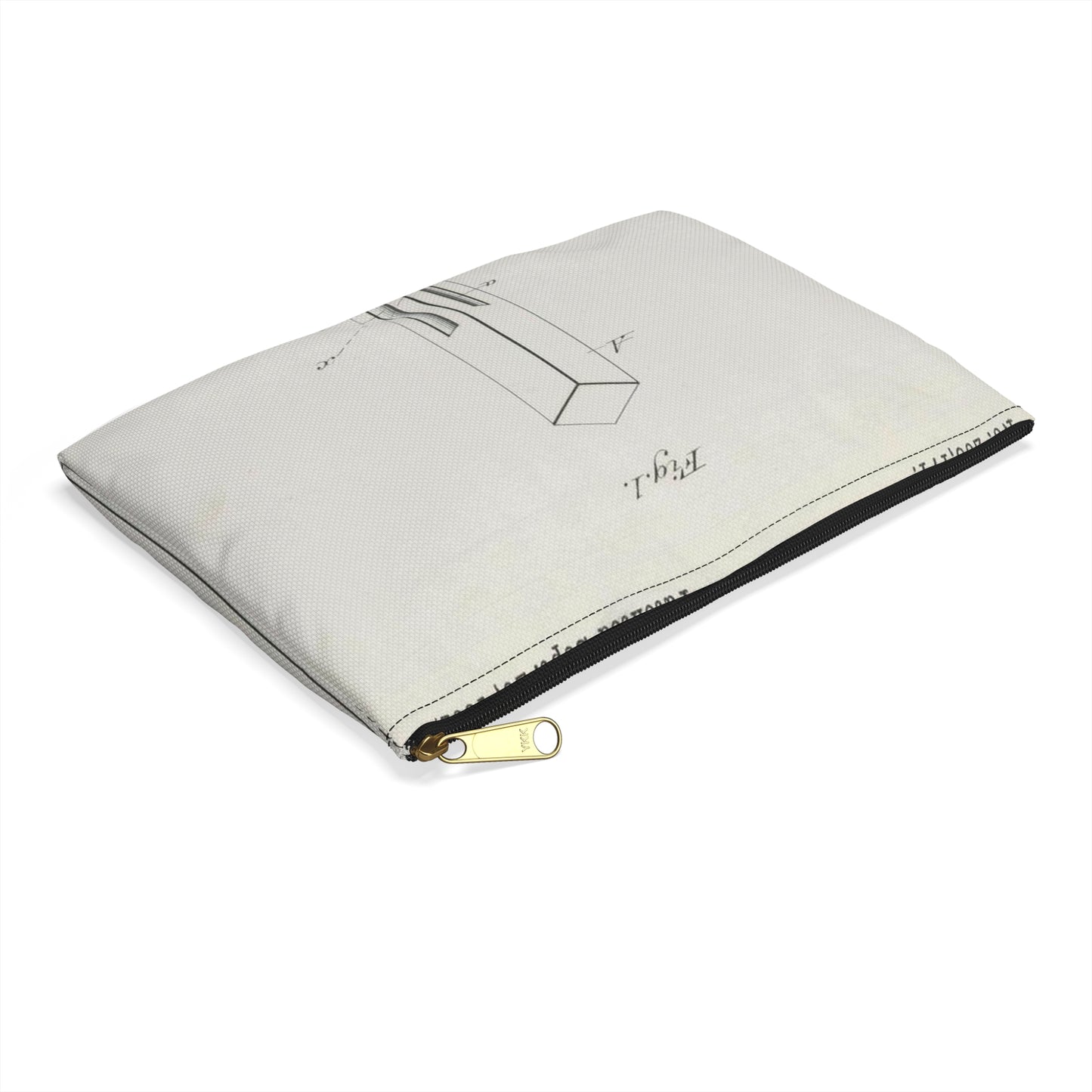 Patent drawing - for J. Sperry's Clothes Pin Public domain image Large Organizer Pouch with Black Zipper