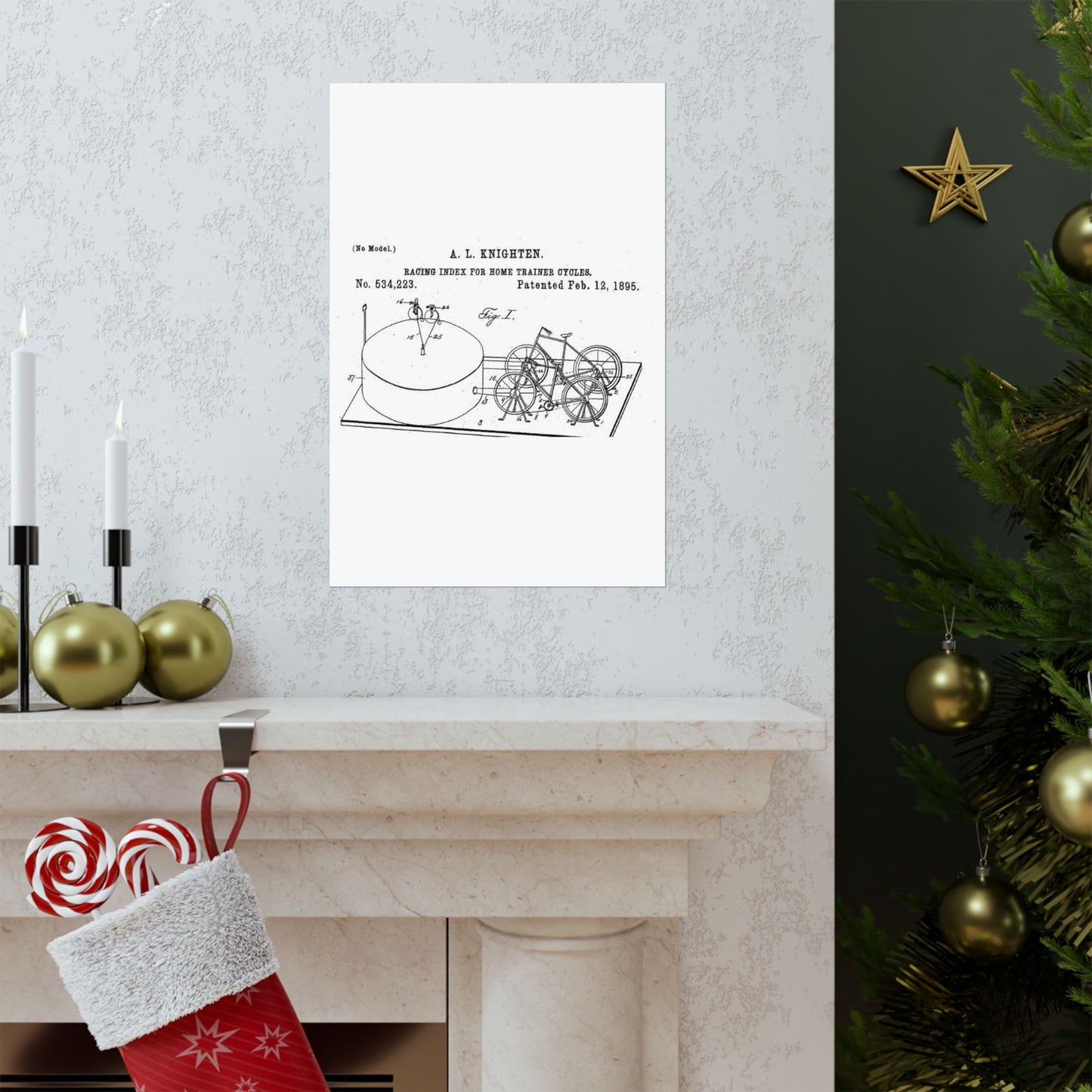 Patent drawing - RacingBikesPatent Public domain image High Quality Matte Wall Art Poster for Home, Office, Classroom