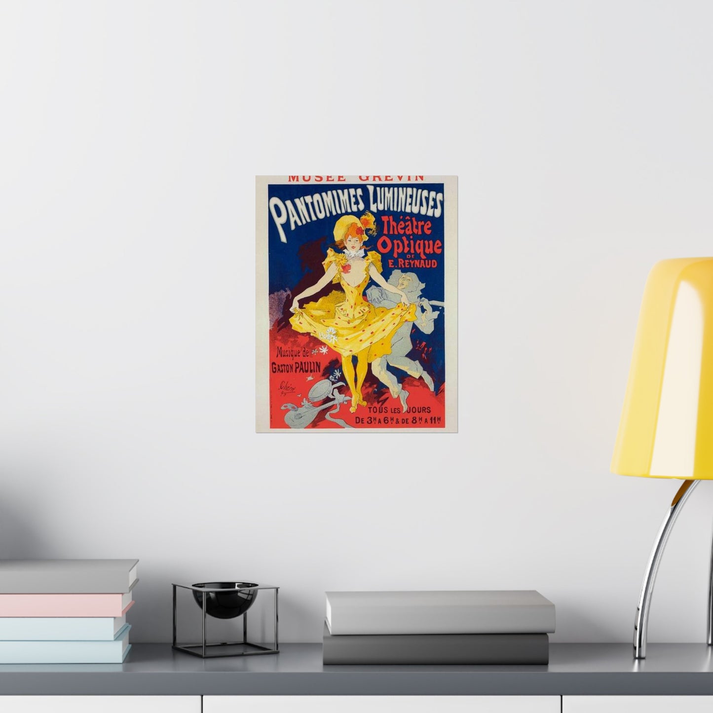 Affiche pour le Musée Grévin, "Pantomimes lumineuses". High Quality Matte Wall Art Poster for Home, Office, Classroom