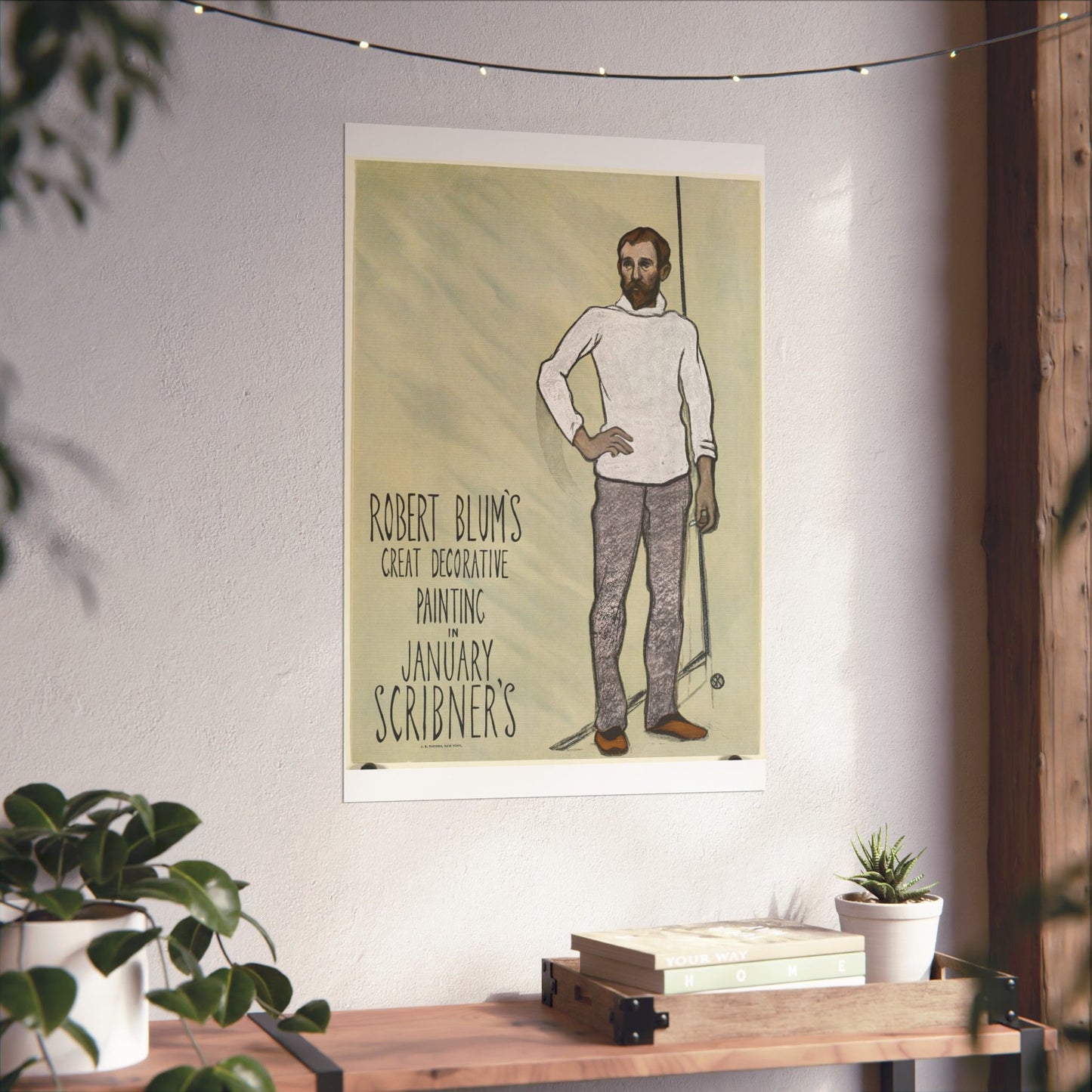 Robert Blum's great decorative painting in January Scribner's High Quality Matte Wall Art Poster for Home, Office, Classroom
